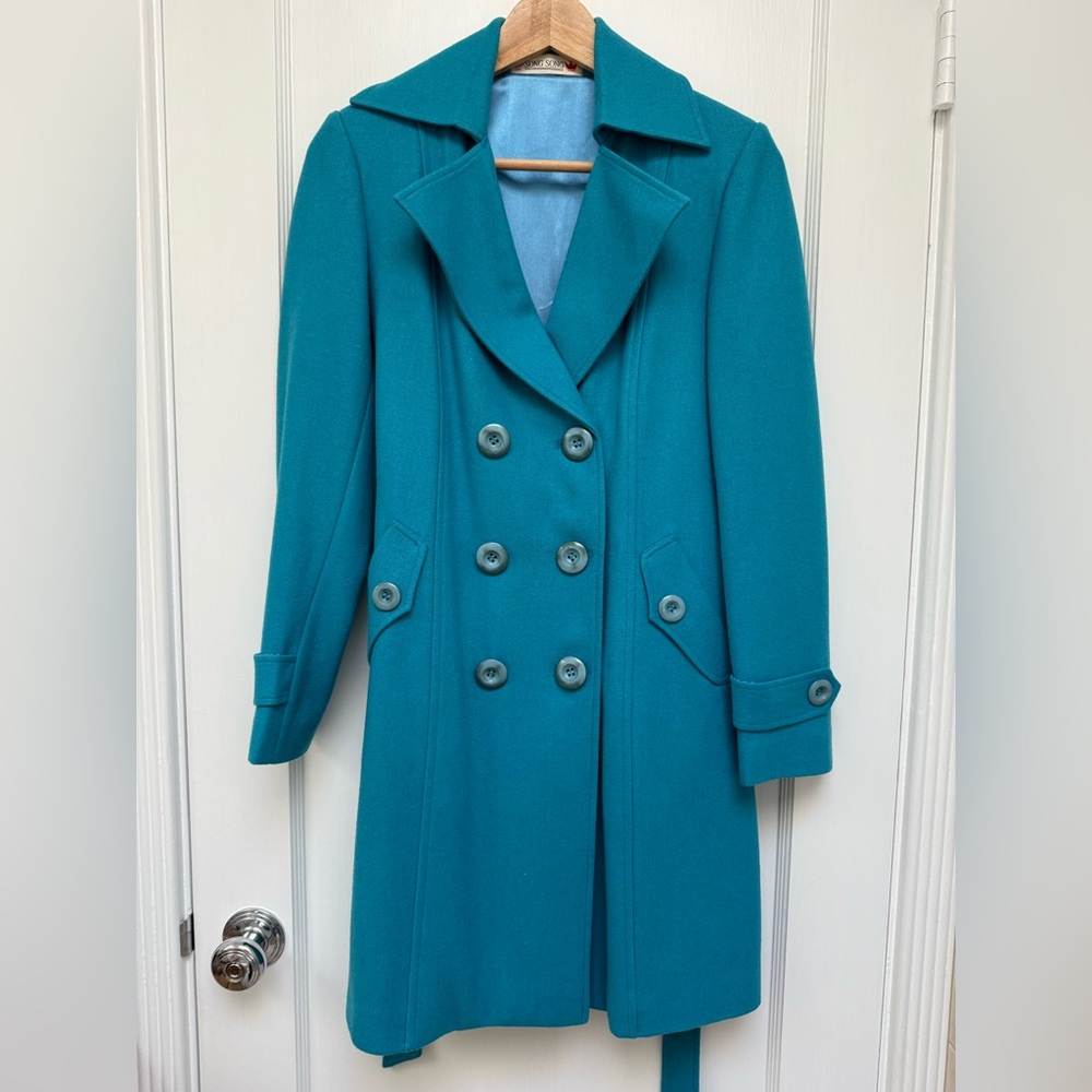 Electric Blue Trench Coat